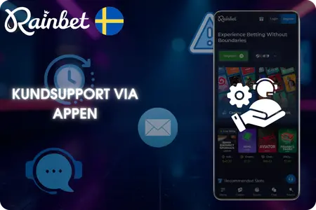 Kundsupport via RainBet App