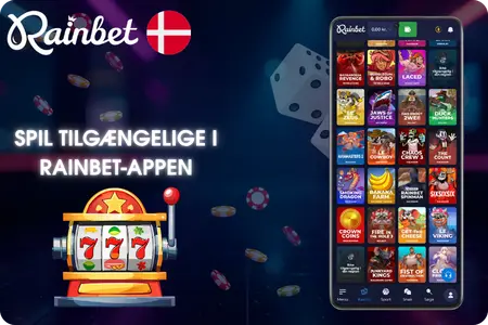 Spil tilgængelige i RainBet App