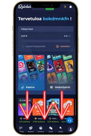 Lataa RainBet App iPhonelle siirtymällä kasinon viralliselle verkkosivustolle