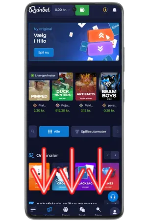 For at downloade RainBet App til Android skal du gå til den officielle hjemmeside